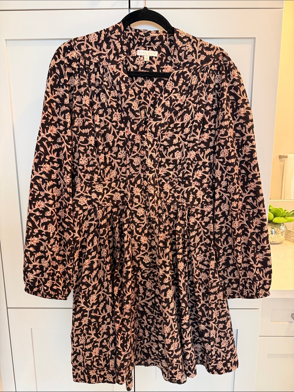 Anna Cate Floral Print Long Sleeve Dress